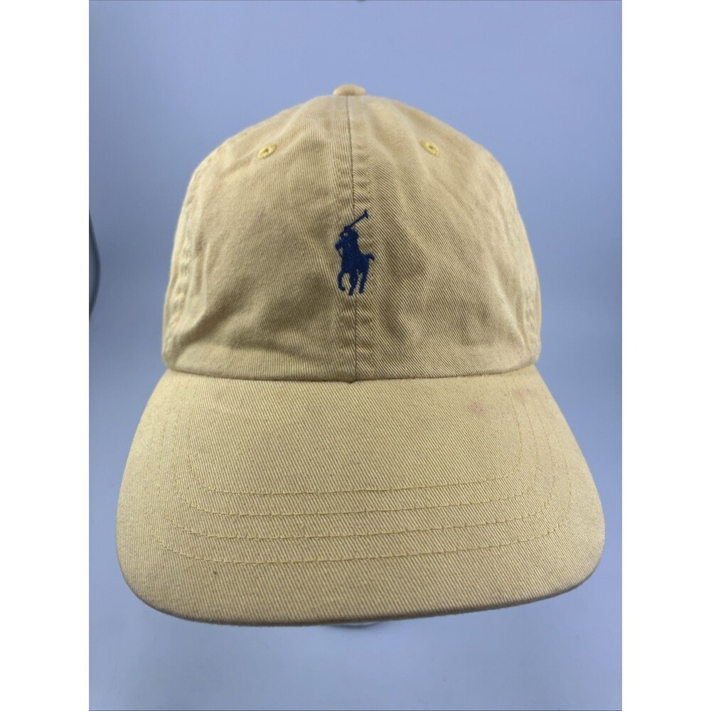 Yellow Polo Ralph Lauren Adjustable Leather Belt Casual Fashion Hat Cap Jockey